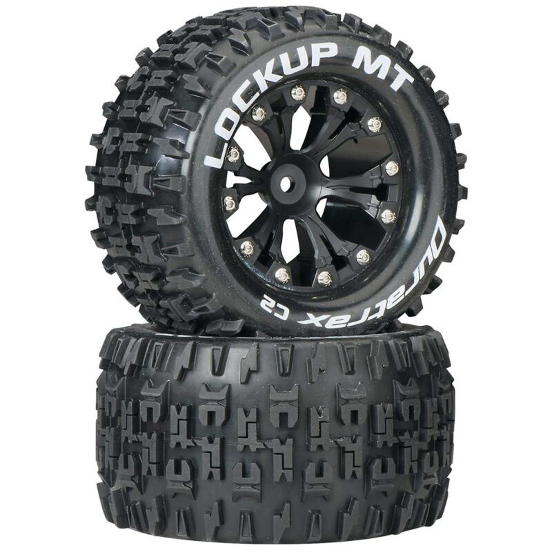 DURATRAX Lockup MT 2.8 2WD Mounted Rear C2 Tires Black (2) / DTXC3508