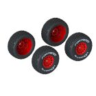 ARRMA dBoots FORTRESS Tire Set Glued Red (2 Pairs) / ARA550116