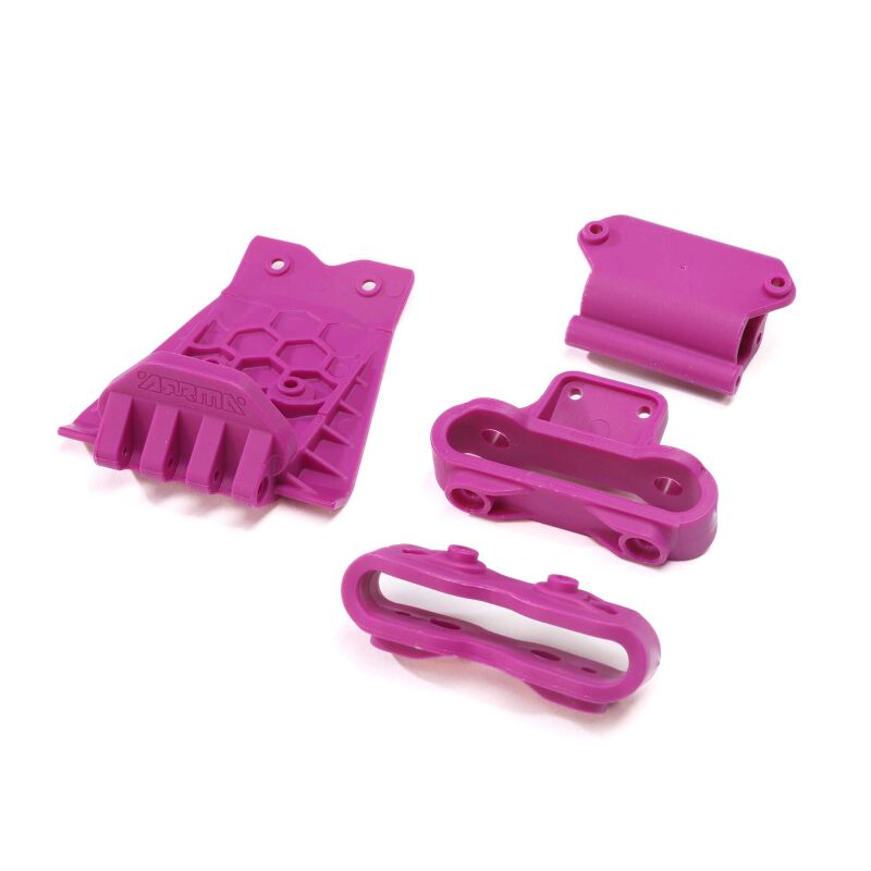 ARRMA Lower Skid And Bumper Mount Set Purple / ARA320769