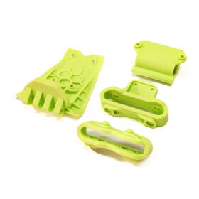 ARRMA Lower Skid And Bumper Mount Set Fluorescent Yellow...