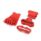 ARRMA Lower Skid And Bumper Mount Set Red / ARA320777