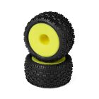 LC Racing Reifen/Felgen Jetgo vorne vormontiert 12mm gelb / LC5060