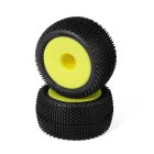 LC Racing Reifen/Felgen Jetgo hinten vormontiert 12mm gelb / LC5061