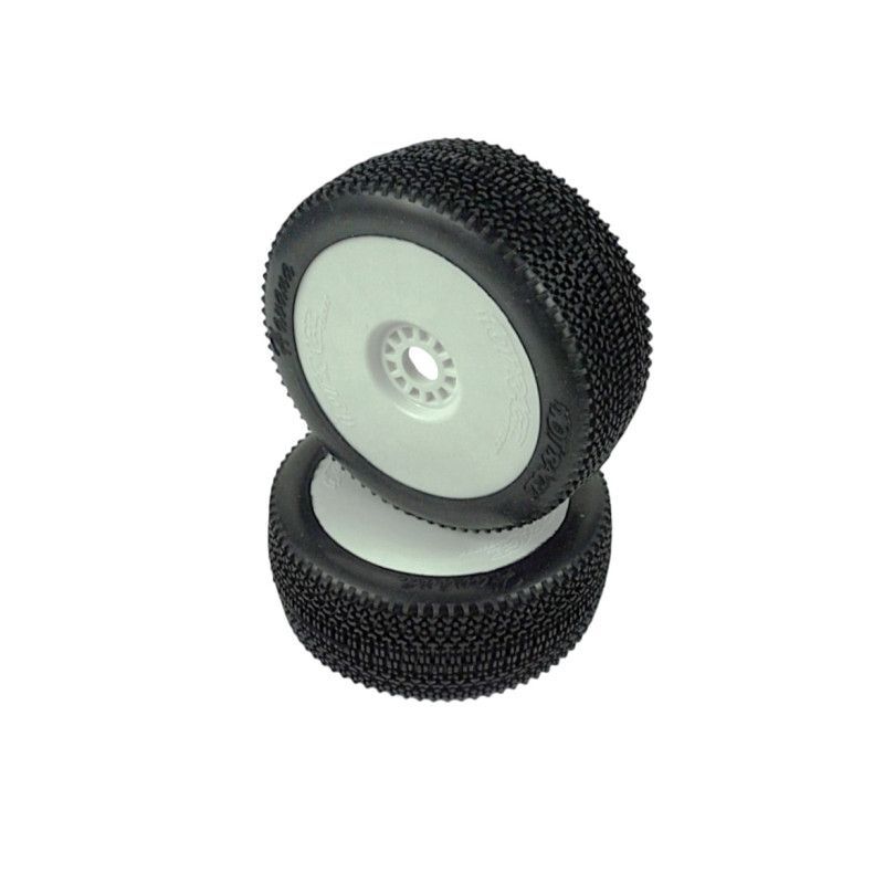 HOTRACE 1/8 Buggy Havana Reifen soft auf Felge weiß (2) / HRE001-0723