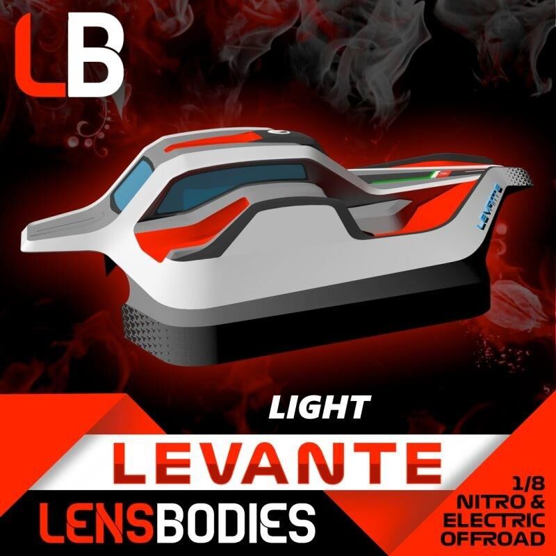 HOTRACE LENS BODIES 1/8 Offroad Levante Karosserie light / HRELB08LVT-L