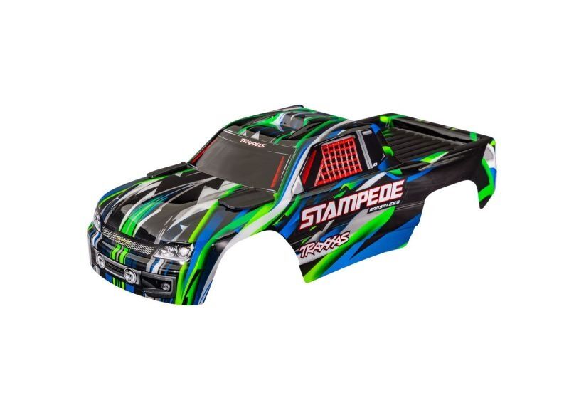 TRAXXAS Karosserie Stampede & VXL grün clipless mit Aufkleber / TRX3620-GRN