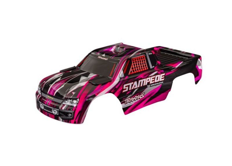 TRAXXAS Karosserie Stampede & VXL pink clipless mit Aufkleber / TRX3620-PINK