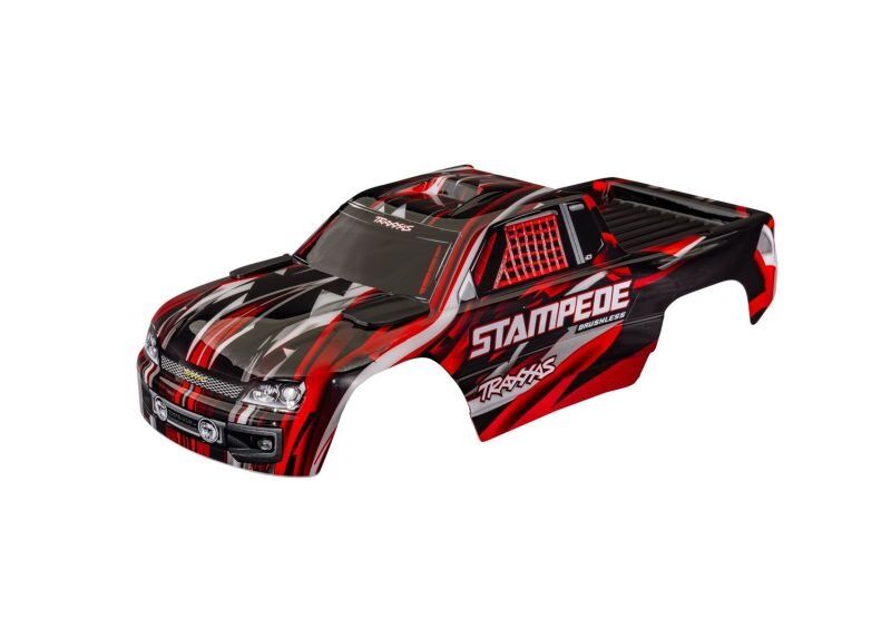 TRAXXAS Karosserie Stampede & VXL rot clipless mit Aufkleber / TRX3620-RED