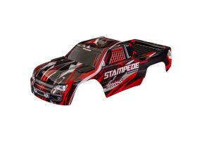 TRAXXAS Karosserie Stampede & VXL rot clipless mit...