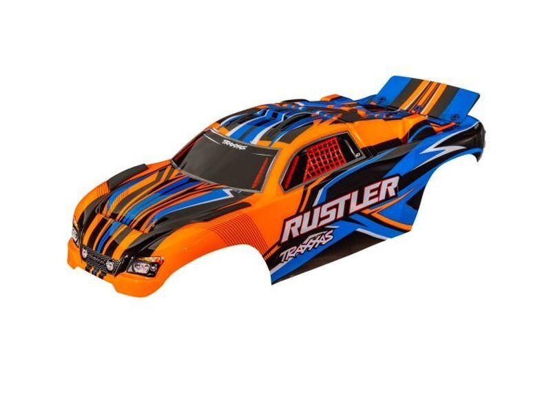 TRAXXAS Karosserie Rustler orange clipless / TRX3734-ORNG
