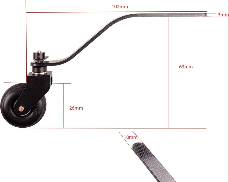 Robbe Modellsport Heckfahrwerk Aluminium mit Rad Ø 26mm 20-40cc / 56000110