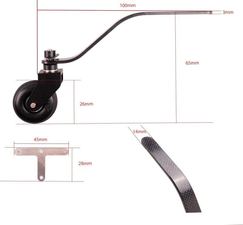 Robbe Modellsport Heckfahrwerk Carbon mit Rad Ø 26mm 20-40cc / 56000106