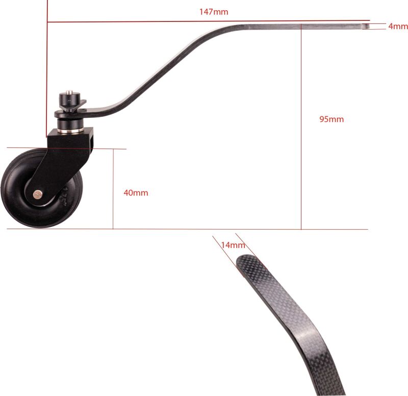 Robbe Modellsport Heckfahrwerk Aluminium mit Rad Ø 40mm 80cc / 56000112