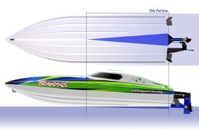 TRAXXAS DISRUPTOR blau 26 Zoll V-Rumpf Boot / TRX106064-4-BLUE