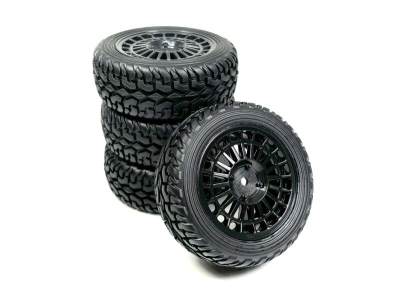 Absima Räderset „Rally Street Design“ 1:10 schwarz (4 St.) / 2510064