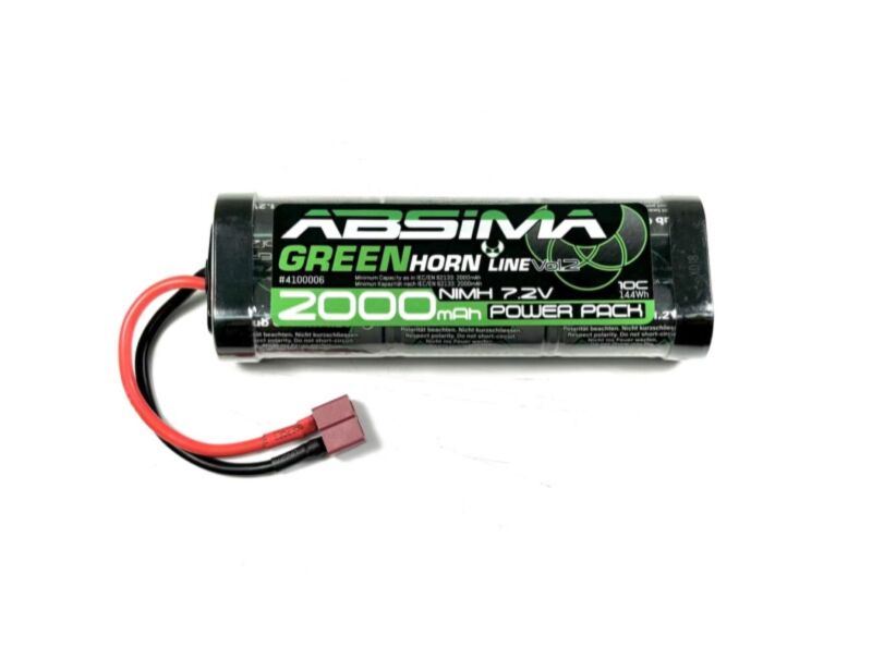 Absima Greenhorn NiMH Stick Pack 7.2V 2000 mAh (T-Plug) / 4100006