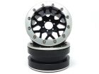 Metsafil Beadlock Wheels PT-MESH 2.2 Zoll Alu-Felgen ohne Radnabe, schwarz/silber (2 St.) / MT2210BS