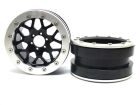 Metsafil Beadlock Wheels PT-MESH 2.2 Zoll Alu-Felgen ohne Radnabe, schwarz/silber (2 St.) / MT2210BS
