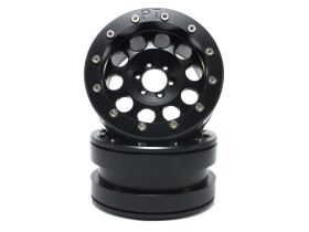 Metsafil Beadlock Wheels PT-REVOLVER 2.2 Zoll Alu-Felgen ohne Radnabe, schwarz/schwarz (2 St.) / MT2220BB