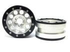 Metsafil Beadlock Wheels PT-REVOLVER 2.2 Zoll Alu-Felgen ohne Radnabe, silber/schwarz (2 St.) / MT2220SB