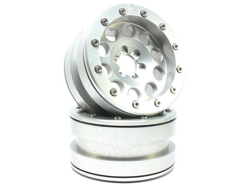 Metsafil Beadlock Wheels PT-REVOLVER 2.2 Zoll silber/silber (2 St.) ohne Radnabe / MT2220SS