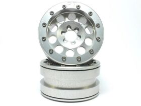 Metsafil Beadlock Wheels PT-REVOLVER 2.2 Zoll silber/silber (2 St.) ohne Radnabe / MT2220SS