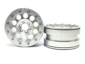 Metsafil Beadlock Wheels PT-REVOLVER 2.2 Zoll silber/silber (2 St.) ohne Radnabe / MT2220SS