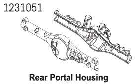 ABSIMA Achsgehäuse hinten CR4.4 / 1231051