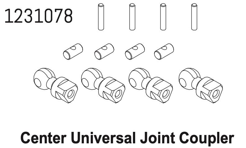 ABSIMA Zentralantriebswellen Gelenksatz CR4.4 / 1231078