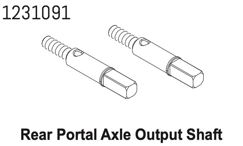 ABSIMA Welle Portalachse hinten CR4.4 (2 St.) / 1231091