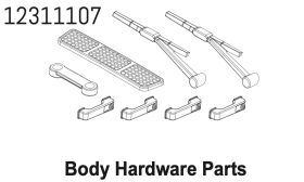 ABSIMA Karosserie Anbauteileset CR4.4 / 1231107