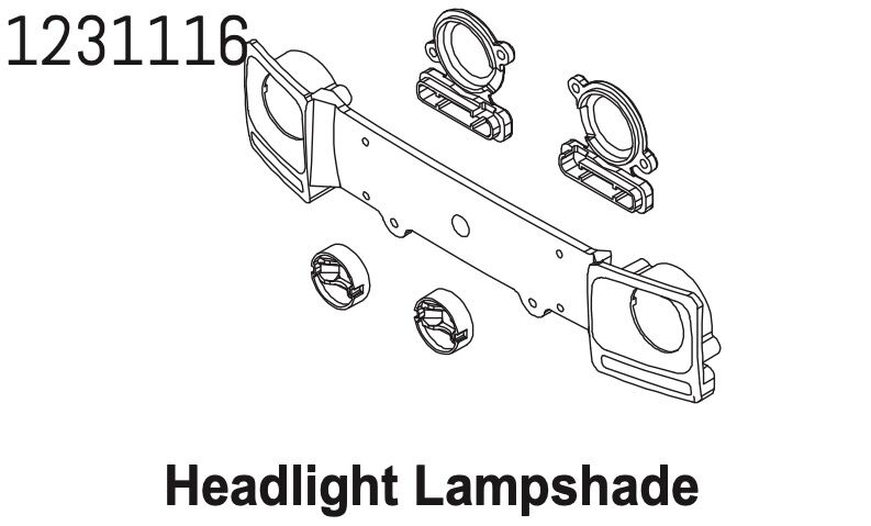 ABSIMA Scheinwerferhalterung vorne CR4.4 / 1231116