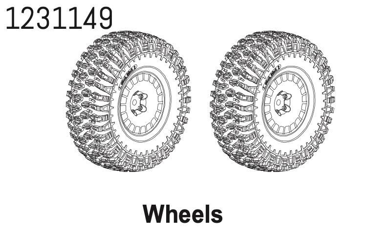 ABSIMA 2.2" Räderset CR4.4 (2 St.) / 1231149