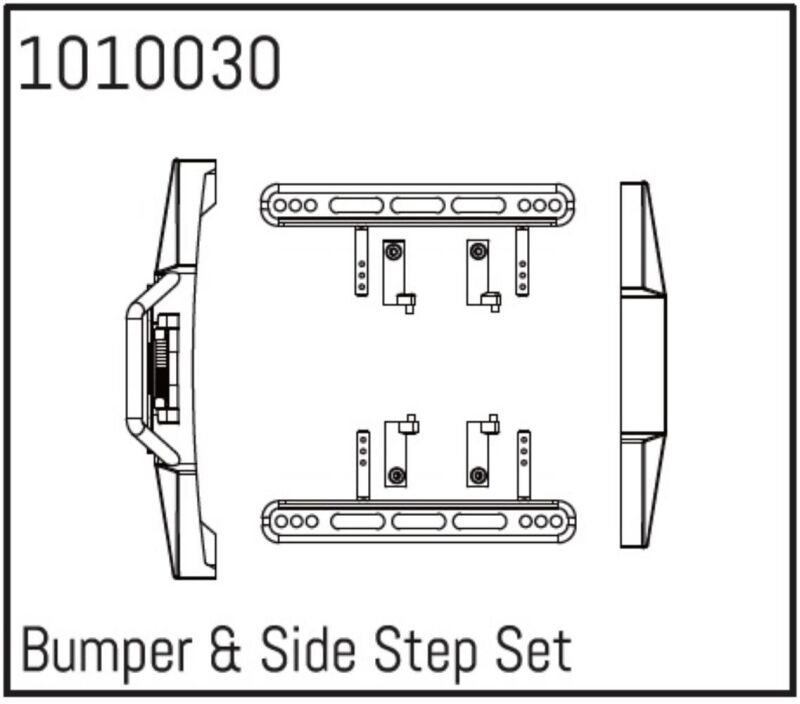 Hobby Plus RC Bumper & Side Step Set Micro Crawler 1:18 / AB240047 (1010030)