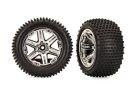 TRAXXAS 2WD Rustler, Stampede (TSM-rated) Alias Reifen auf 2.8 RXT-Felge chrom hinten (2) / TRX3779X