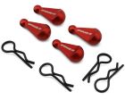 UpGrade RC 1/10 Karosserie-Clips mit Aluminium-Griff rot (4) / UPG-13000