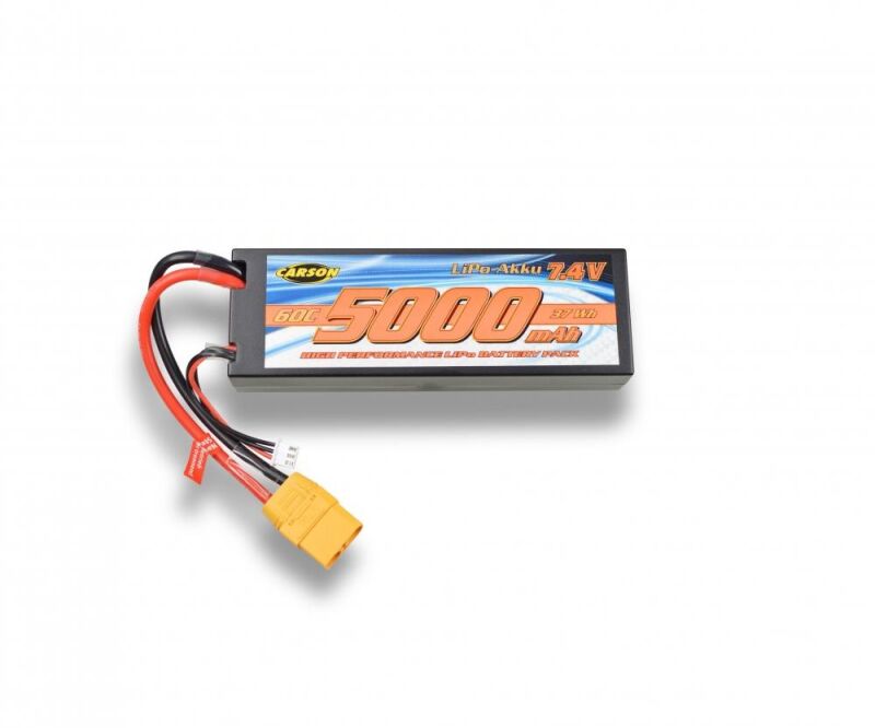 CARSON 7,4V/5000mAh 60C LiPo Akku XT90 / 500608284