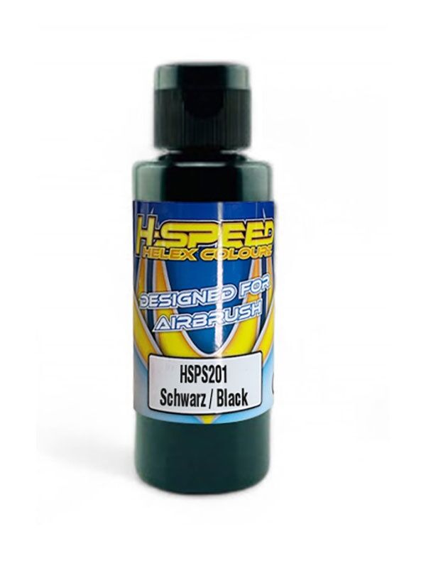 H-SPEED Lexan Airbrush Farbe 60 ml Schwarz / Black / HSPS201