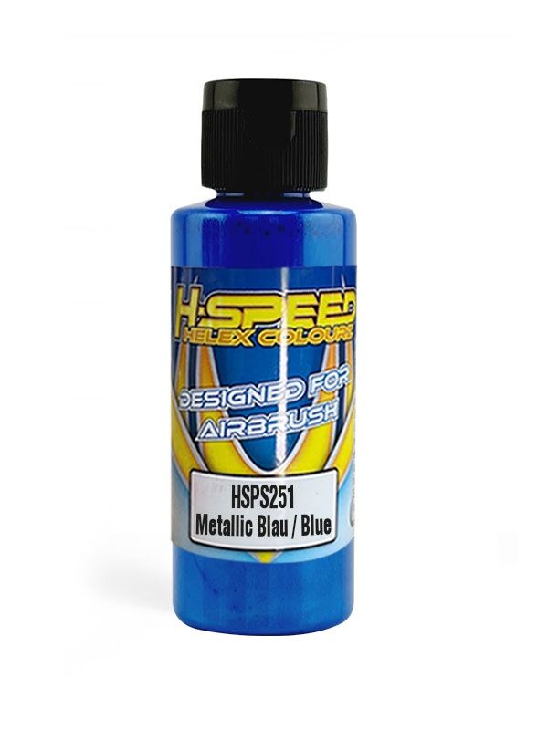H-SPEED Lexan Airbrush Farbe 60 ml Metallic Blau / Blue / HSPS251