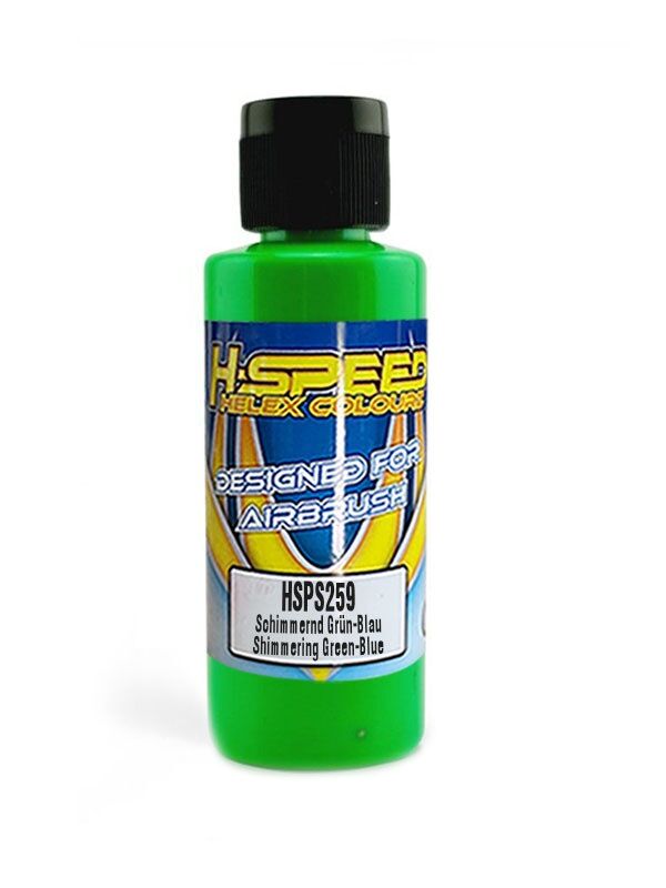 H-SPEED Lexan Airbrush Farbe 60 ml Schimmernd Grün-Blau / Green-Blue / HSPS259