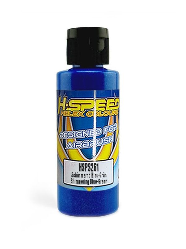 H-SPEED Lexan Airbrush Farbe 60 ml Schimmernd Blau-Grün / Blue-Green / HSPS261