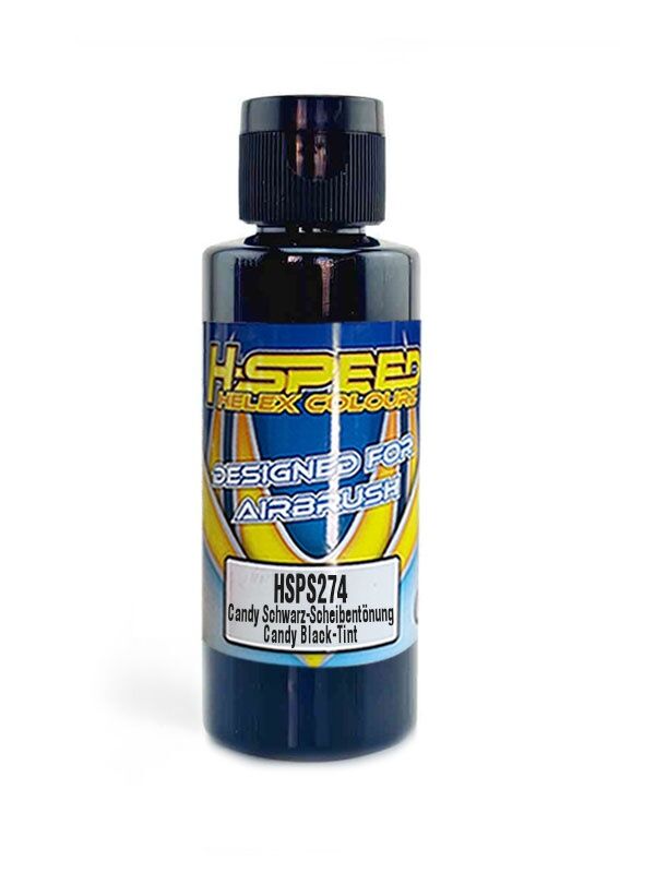 H-SPEED Lexan Airbrush Farbe 60 ml Candy Schwarz Scheibentönung/Tint / HSPS274