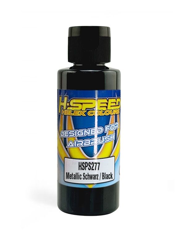 H-SPEED Lexan Airbrush Farbe 60 ml Metallic Schwarz / Black / HSPS277