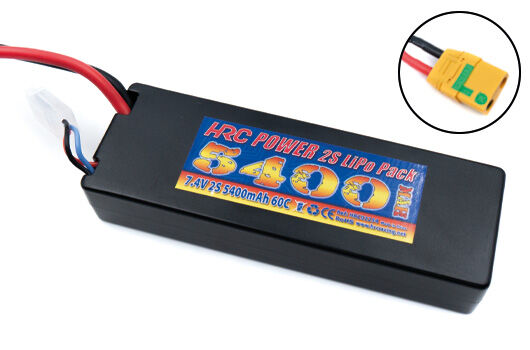 HRC Racing Akku LiPo 2S 7.4V5400mAh 60C Hard Case XT90 46.5*25*138.5mm / HRC02254X9