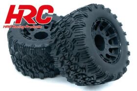 HRC Racing Spare Part - Truggy - Tire mounted on wheel -...