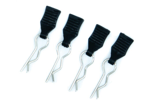 HRC Racing Karosserieklammern - 1/10 - Kurz - mit Gummilasche (10 Stck) / HRC2079SR