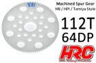 HRC Racing Hauptzahnrad 64DP Low Friction Gefräst Delrin HPI/HB/Tamiya Style 112Z / HRC764112P