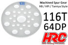 HRC Racing Hauptzahnrad 64DP Low Friction Gefräst Delrin HPI/HB/Tamiya Style 116Z / HRC764116P