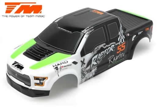 Team Magic Karosserie - Monster Truck - Fertig lackiert - E6 Raptor - Grün / TM505321G