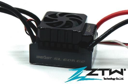 ZTW by HRC Racing Electronic Speed Controller ESC Brushless 1/10 2~3S Beast SL 60A G2 XT60 / ZTW4106023-X6